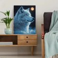 thumbnail image 5 of Qisvanset Framed Canvas Wall Art, 12x16 Inch Moon Cloud White Wolf Wildlife Portrait Art, 5 of 5