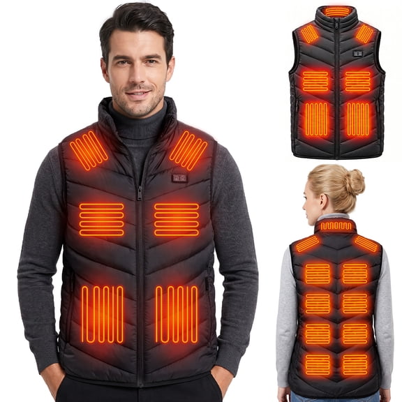 ALLJOY Electric Heated Vest with 10000mAh Battery Pack for Men and Women,M