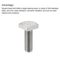 thumbnail image 4 of Cuadrada Cabeza Perno, M10x30mm Completamente Roscado 304 Inoxidable Acero Grado C Cuadrada Máquina Tornillo, 4 of 5