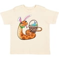 thumbnail image 3 of Inktastic Easter Cute Snake with Basket and Bunny Ears Boys or Girls Toddler T-Shirt, 3 of 5