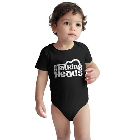 

Talking Baby Onesie Heads Toddler Baby Boys Girls Short-Sleeve Bodysuits Cotton Romper Black 12 Months