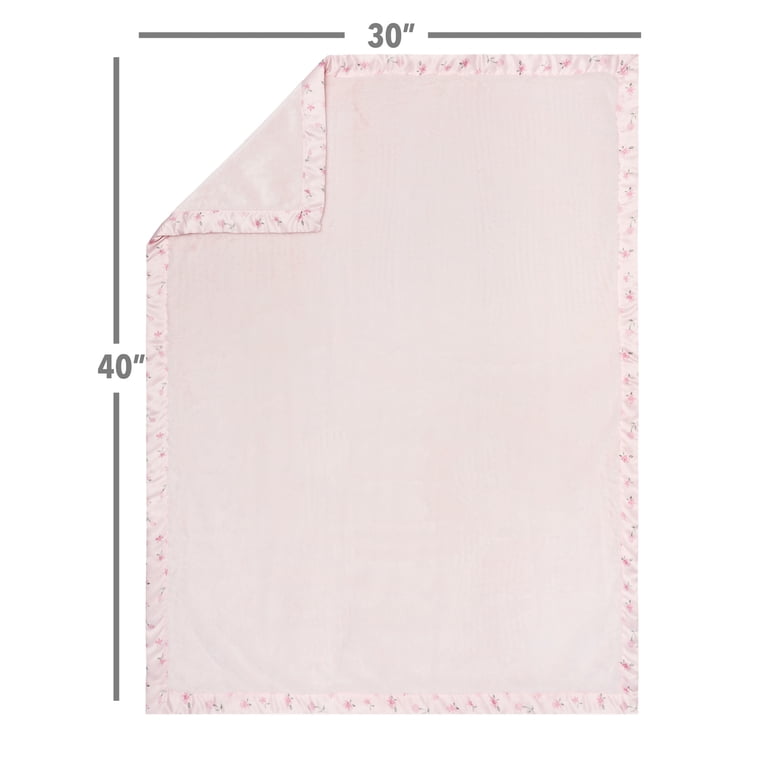 Modern Moments by Gerber Baby Girl Plush Blanket, Pink photo 5
