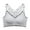Grey, variant on Women's Comfortable Summer Ice Silk Large Back Large Chest Show Small No Steel Ring Bra Bras for Women, Size L