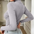 thumbnail image 5 of GZMOALH Women's Ribbed Turtleneck Sweater, Long Sleeve Slim Fit Knit Pullover Top for Fall Winter Layering, 5 of 6
