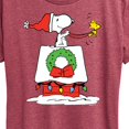 thumbnail image 3 of Peanuts - Snoopy and Woodstock House Sleigh - Women's Short Sleeve Graphic T-Shirt, 3 of 6