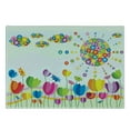 thumbnail image 3 of Abstract Cutting Board, Abstract Illustration of Flowers Sun and Clouds Summertime Park Sunny Day Joyful, Decorative Tempered Glass Cutting and Serving Board, Small Size, Multicolor, by Ambesonne, 3 of 5