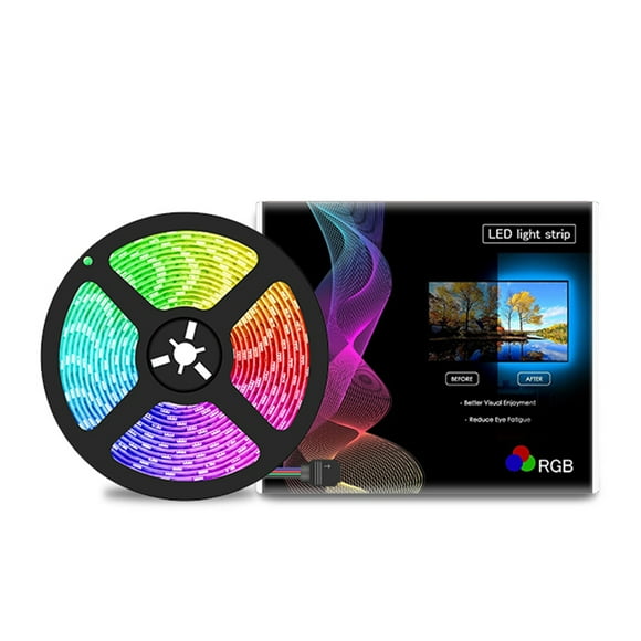 Amdohai 2M LEDs Strip Light Set 5050 RGB Flexible LED Rope Lighting with 20-Keys Remote Controller