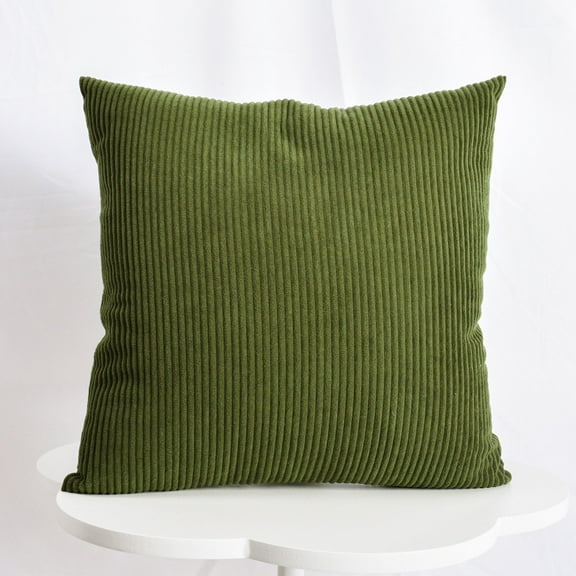 XmhyTop Decorative Pillow, 50*50cm Dark Green Throw Pillows for Couch, 1 Pcs Pillow Decorative for Bed with Corduroy Cover & PP Cotton Filling, Soft Cushion for Sofa, Living Room