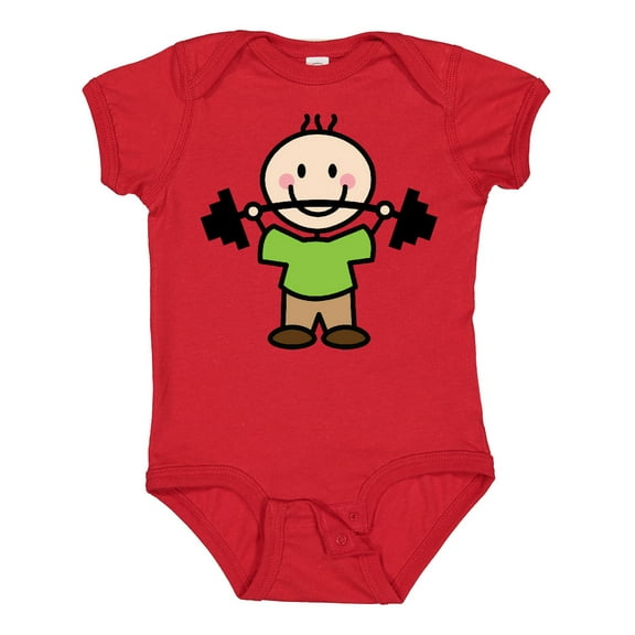 Inktastic Weightlifting Boy Weightlifter Exercise Boys Baby Bodysuit