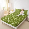 thumbnail image 3 of Erosebridal Vintage Flower Full Size Sheets for Women, Green Bed Sheets, 4 Pieces, 1 Flat Sheet 1 Fitted Sheet and 2 Pillowcases, 3 of 5