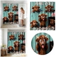 thumbnail image 2 of TIELUTT A Witty and Humorous Bathroom Curtain Embroide Shower Curtain Curtains for Small Windows in Bathroom Extra Long Shower Curtain Liner 84 Inches Long Tall Shower Curtain Shower Hang Line, 2 of 5