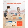 thumbnail image 4 of VEVOR Kids Reversible Wooden Activity Table, Multi-Purpose Activity Play Table with 200 Building Bricks & 3 Storage Bins for Kids 3+ Years, Large Storage Space, Present for Boys & Girls, Natural, 4 of 9