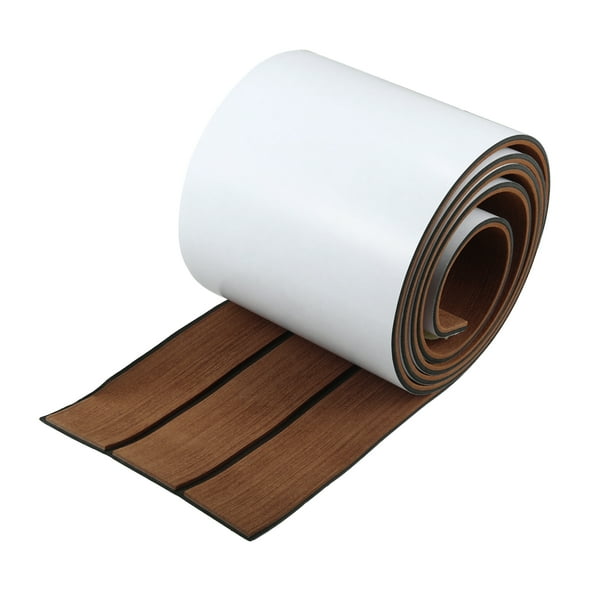 95x7 EVA Cubierta Hoja Estera para Bote Plataforma Almohadilla Oscuro Marrón Negro