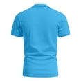 thumbnail image 4 of Mens Polo Golf Shirts with Pocket Cooling Performance Moisture Wicking Polo Shirts Sky Blue XXXXXL, 4 of 5