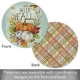 thumbnail image 2 of CounterArt "Fall Pumpkins" 4-Pack Round Reversible Tabletop Placemats, 2 of 7