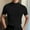 Black, variant on Short Sleeve Mens Tops Under $10 Black High Neck Solid Casual Breathable Ribbed T-Shirts Pullover Mens Shirts