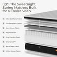 thumbnail image 3 of Sweetnight Twilighty 10" Cooling Gel Memory Foam Medium Firm Supportive Hybrid Mattress, Motion Isolation & CertiPUR-US Certified, Adult, Queen Size, 3 of 20