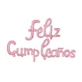 thumbnail image 1 of Kit de globos metálicos con letras cursivas Feliz Cumpleaños color Rosa, 1 of 5