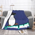 thumbnail image 2 of Penguin Iceberg Throw Blanket, Soft Blanket Keeps Warm All Seasons, Lightweight Warm Blanket For Sofa Bed Sofa - 50"x40", 2 of 8