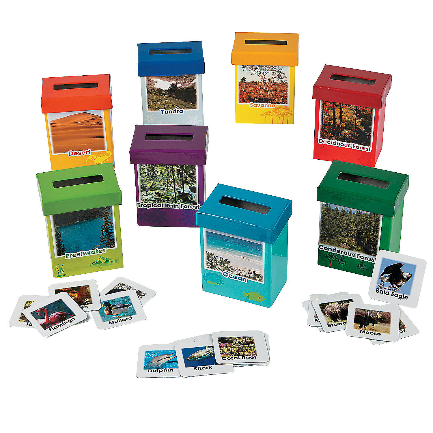 Fun Express Animal Habitat Sorting Boxes Educational Teaching