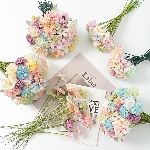 18/36 Multi-Color Artificial Daisy Roses Bouquet - Perfect for Weddings and Home Decor