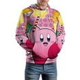 thumbnail image 5 of Kirby Hoodie 3D Print Pullover Hooded Long Sleeve Sweatshirts Tops Blouse with Pocket for Mens Womens, 5 of 7