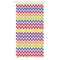 thumbnail image 1 of Chevron Stall Shower Curtain, Chevron Pattern Colorful Rainbow Inspired Festive Fun Enjoyment Artistic Design, Fabric Bathroom Set with Hooks, 36W X 72L Inches Long, Multicolor, by Ambesonne, 1 of 1