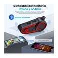 thumbnail image 5 of Audífonos Para Casco De Motos 2800mAh Bluetooth5.2 Impermeables Ipx7 negro rojo, 5 of 5