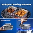 thumbnail image 5 of Fit Meal Prep 100 Pack 1 lb Small Aluminum Foil Pans with Lids, Disposable Take Out Food Containers with lids for Freshness and Spill Proof, Disposable Cookware for Catering, Restaurants, 5 of 7