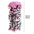 thumbnail image 2 of Flores artificiales colgantes, 2,7 pies de rosa para decoración de interiores y exteriores (rosa), 2 of 5