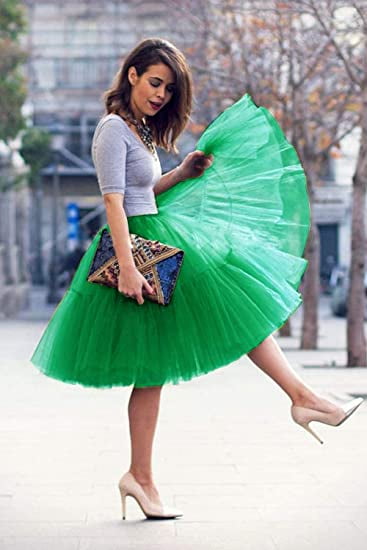 MisShow Women's Midi Tulle Tutu Skirt Princess Five Layers A line Party Prom  Underskirt One Size - Walmart.com