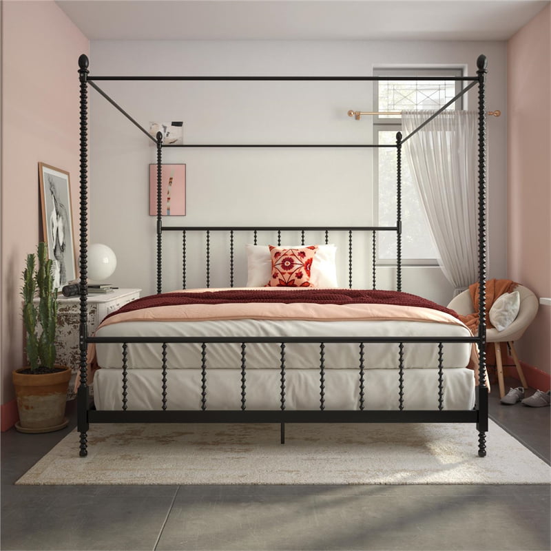 Dhp Emerson Metal Canopy Bed In King, Emerson White Metal Canopy Full Size Frame Bed