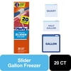 Hefty Slider Gallon Freezer Bags, 20 Count