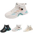 thumbnail image 2 of NOKIO Men's High-top Sneakers Trendy Versatile Thick-Soled Casual Dad Shoes with 𝖫a𝖼e Up, Breathable Knit Mesh Summer Sport Shoes for Back to College, 2 of 6