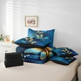 thumbnail image 4 of YST Butterfly 7-Piece Comforter Set, Chic Animal Bedding, Blue and Gold, Floral Patterns, Full, 4 of 4
