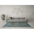thumbnail image 3 of Ahgly Company Indoor Square Persian Light Blue Traditional Area Rugs, 4' Square, 3 of 4