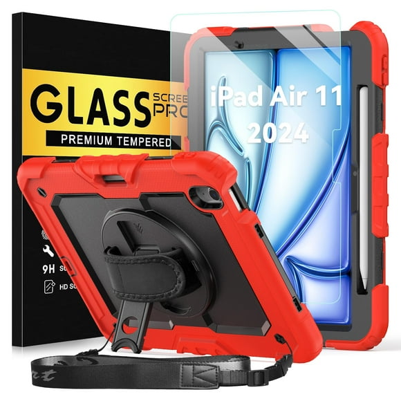 Funda para tableta BLOSOMEET iPad Air 11" 2024 M2 Roja