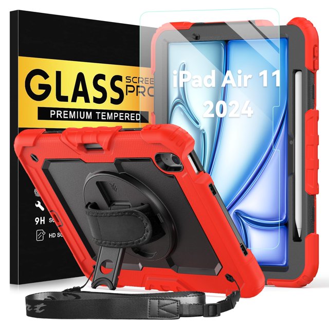 Funda para tableta BLOSOMEET iPad Air 11" 2024 M2 Roja
