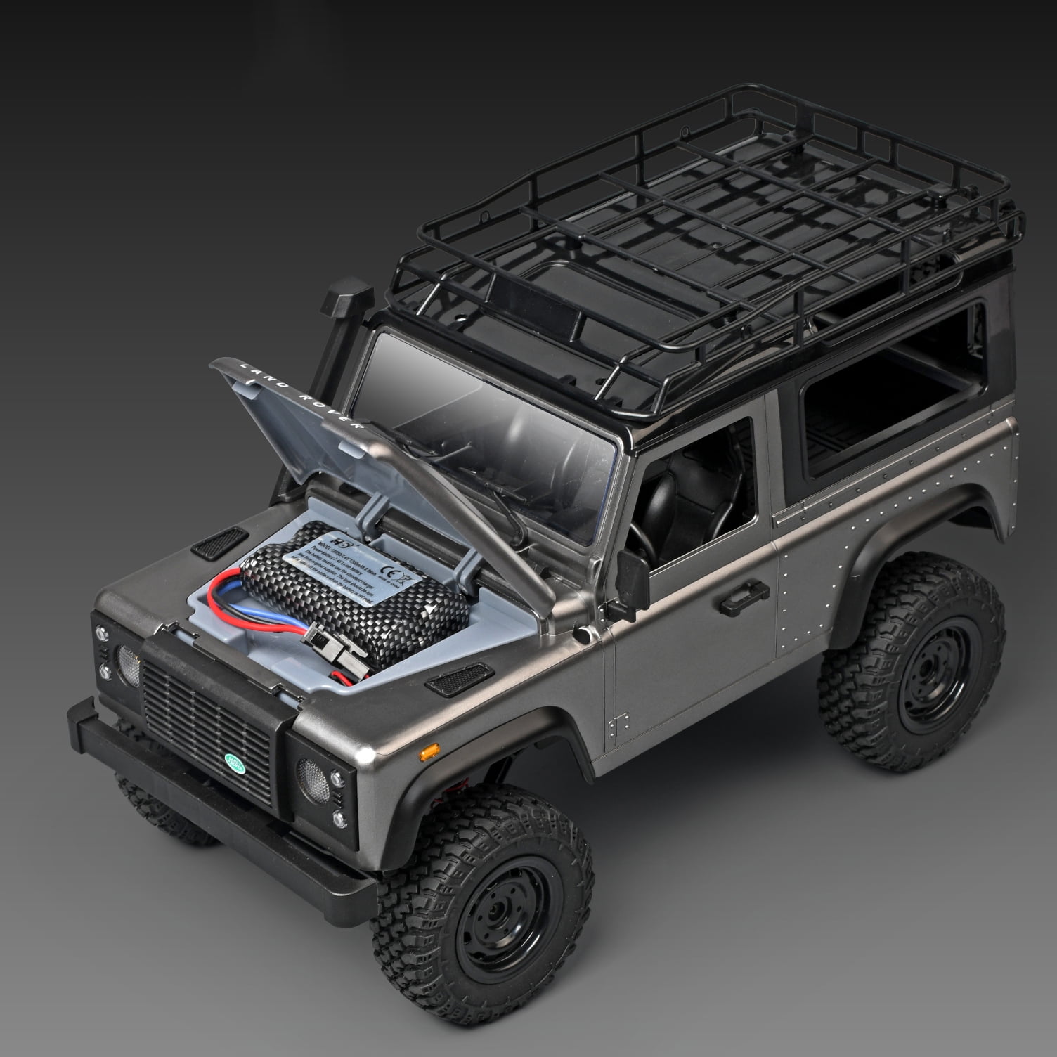 MN-99S RC Car, 1:12 Scale RC Rock Crawler, 4WD Off-Road RC Truck RTR, 2.4G Remote RC Land Rover Vehicle Models for Adults Hobby Gifts (Gray)