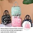 thumbnail image 2 of Soidarity Fiambrera portátil, bolsa de tela impermeable para alimentos, contenedor de almacenamiento de Picnic Florasl, estuche multifunción Kits de desorden para acampar Rosado, 2 of 6