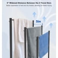 thumbnail image 4 of Toallero extragrande de pie con estante de almacenamiento de metal y 6 ganchos para baño soporte de secado de manta resistente de 3 niveles para pisci, 4 of 7