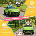 thumbnail image 6 of Lamborghini 12V Kids Ride On Car with Remote Control, Battery Powered  Electric Car with 4 Wheels, USB, Ride On Toys for 3+ Years Olds Girls Boys, Green, 6 of 9