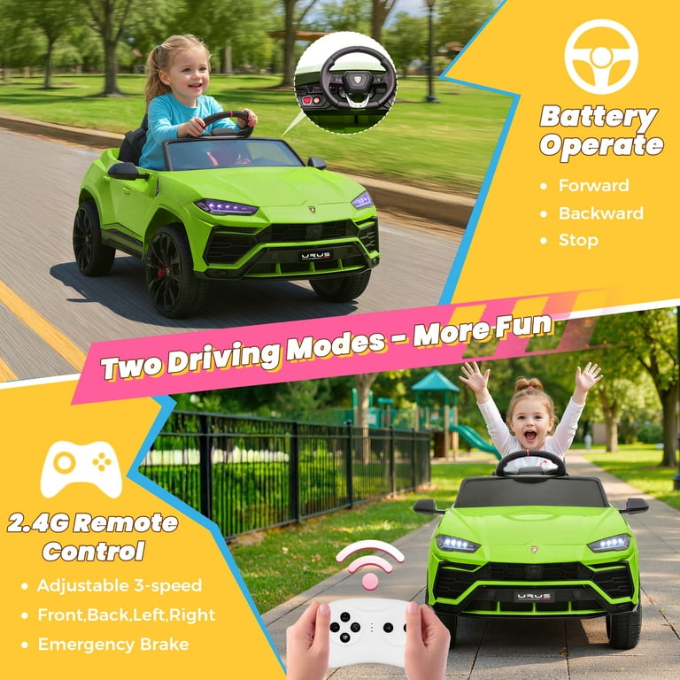 Lamborghini 12V Kids Ride On Car with Remote Control, Battery