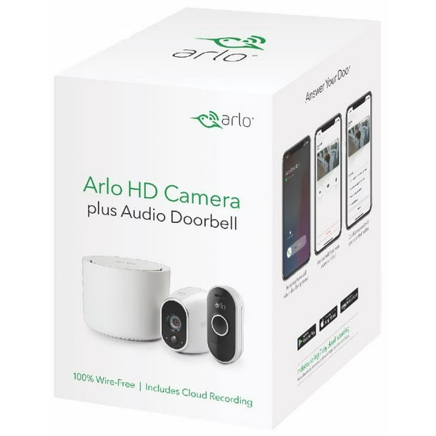 Arlo 720P HD Security System Audio Doorbell VMK3150 - 1 Wire-Free Battery Camera with Indoor/Outdoor, Night Vision, Motion Detection - Walmart.com