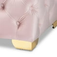 thumbnail image 2 of Baxton Studio Avara Pouf Moderne en Velours Touffeté Rose et Or, 2 of 8