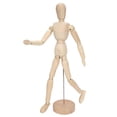 thumbnail image 1 of Wooden Human Figure Toy Movable Limbs Puppet Sketch Home Decoration, 1 of 2