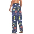 thumbnail image 3 of FORMRS Mens Pajama Pants with Pockets Cotton Sleepwear Lounge Bottoms Sizes S-2XL, Vibrant Ocean Pattern, 3 of 7