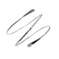 thumbnail image 4 of Minimalista oro metal bobina superior brazo brazalete abierto pulsera brazo correa pulsera de mujer plata, 4 of 5