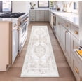 thumbnail image 3 of Runner Rug 2x6 Boho Geometric Area Rug: Small Washable Kitchen Rug Entryway Rug, Soft Non Slip Moroccan Long Hallway Rug for Bedroom Bathroom Laundry Entryway Staircase Foyer(Beige,2'x6'), 3 of 8