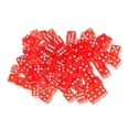 thumbnail image 3 of 100 x Translucent 16mm Six Sided Spot Dice RPG Dice Six Sided Games Red, 3 of 9